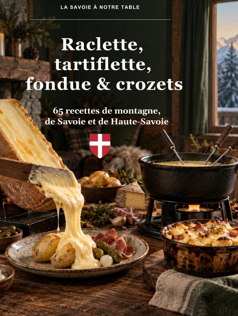 Livre relié Raclette tartiflette fondue et crozets, 65 recettes de Savoie