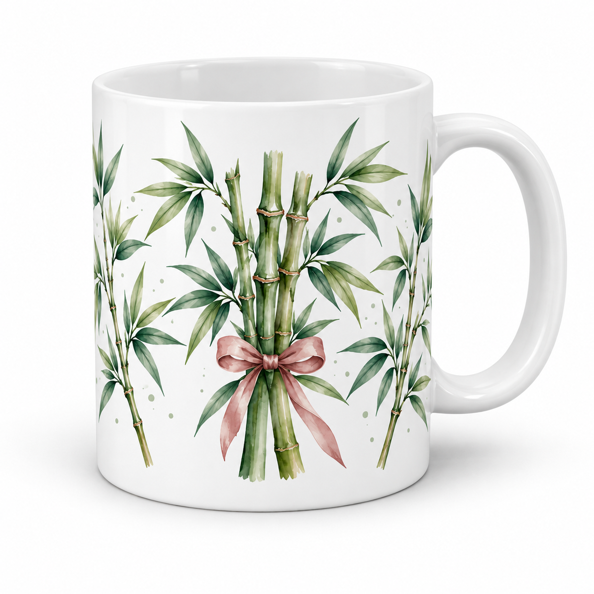 Mug Bambou au ruban rose