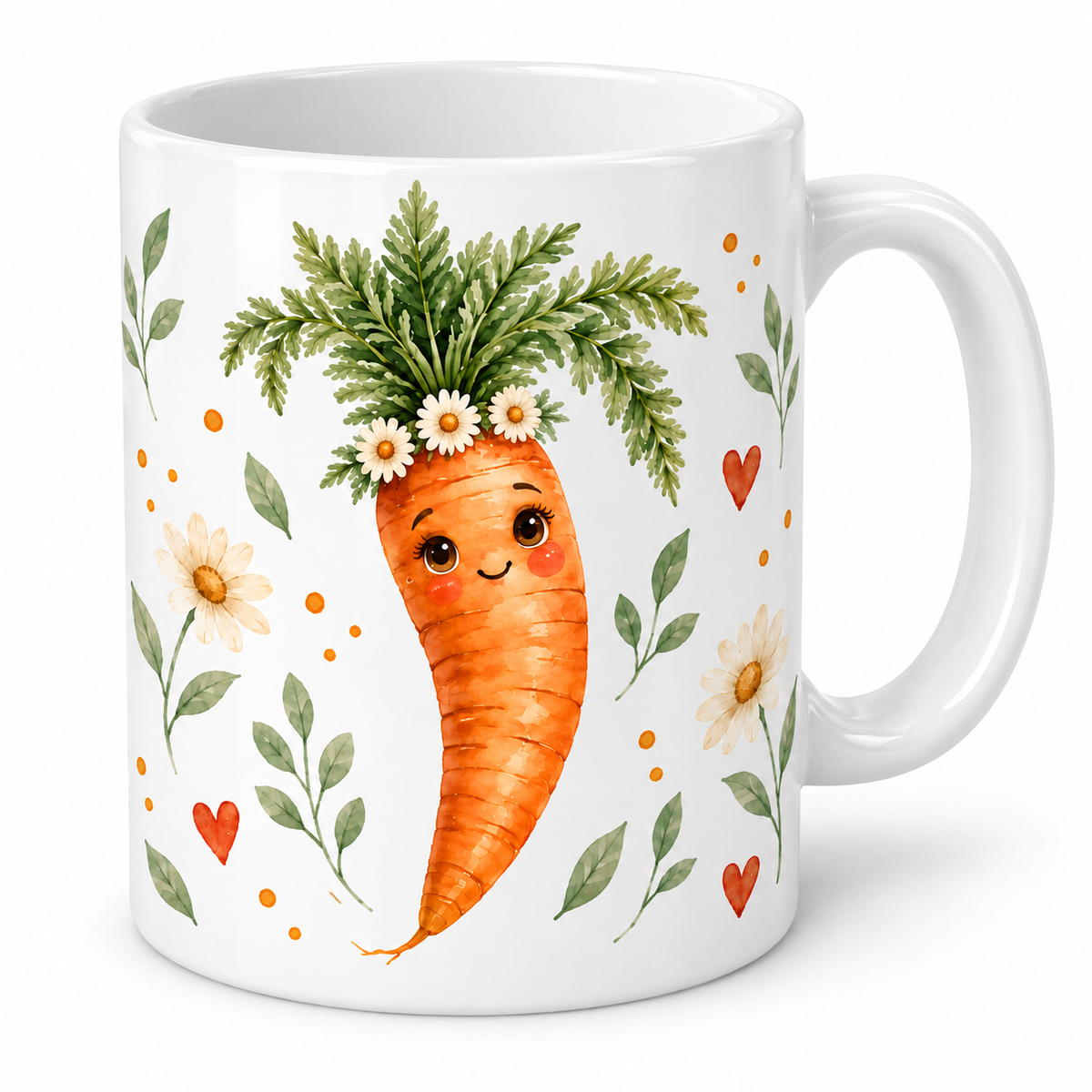Mug Carotte à la couronne de fleurs