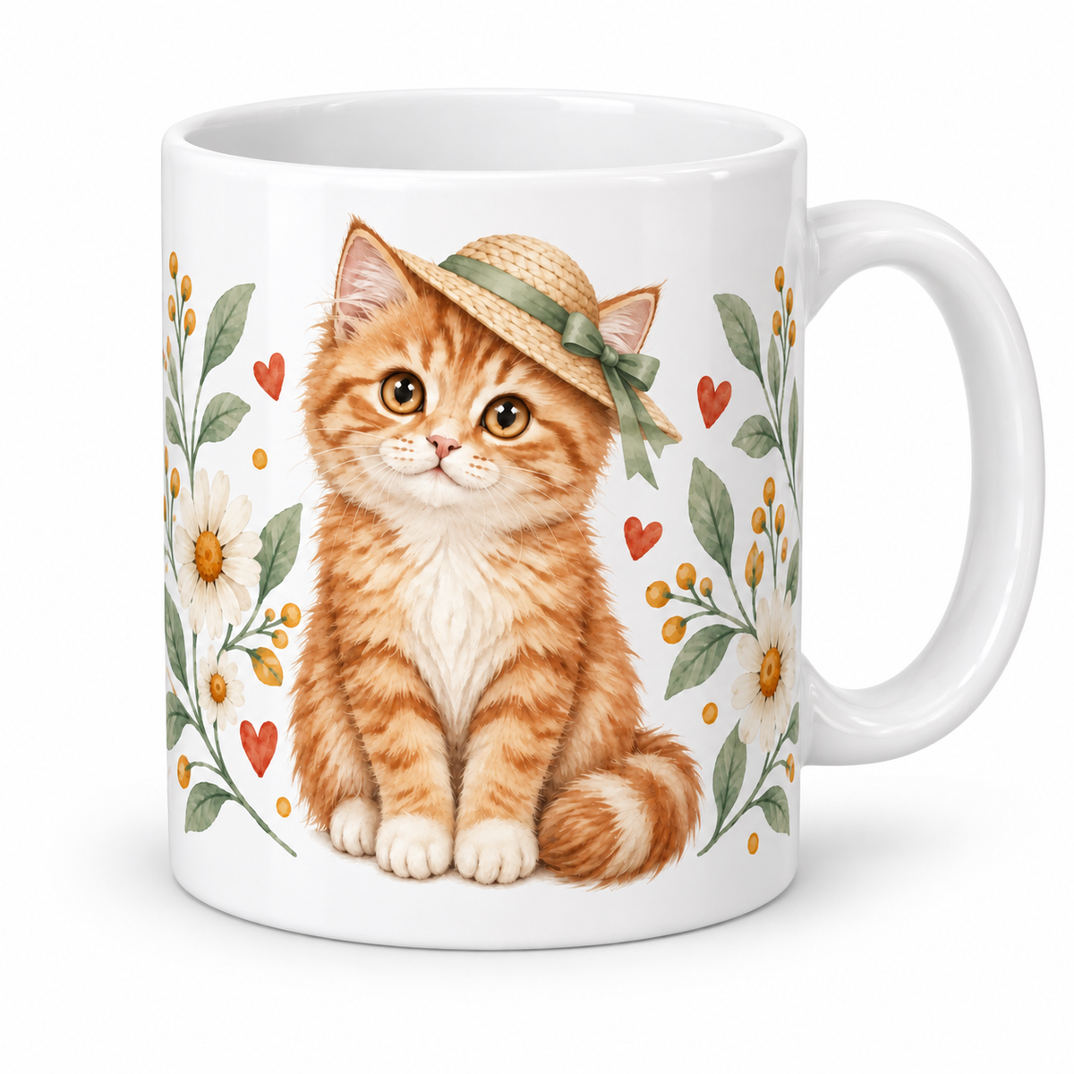 Mug Chaton au chapeau de paille