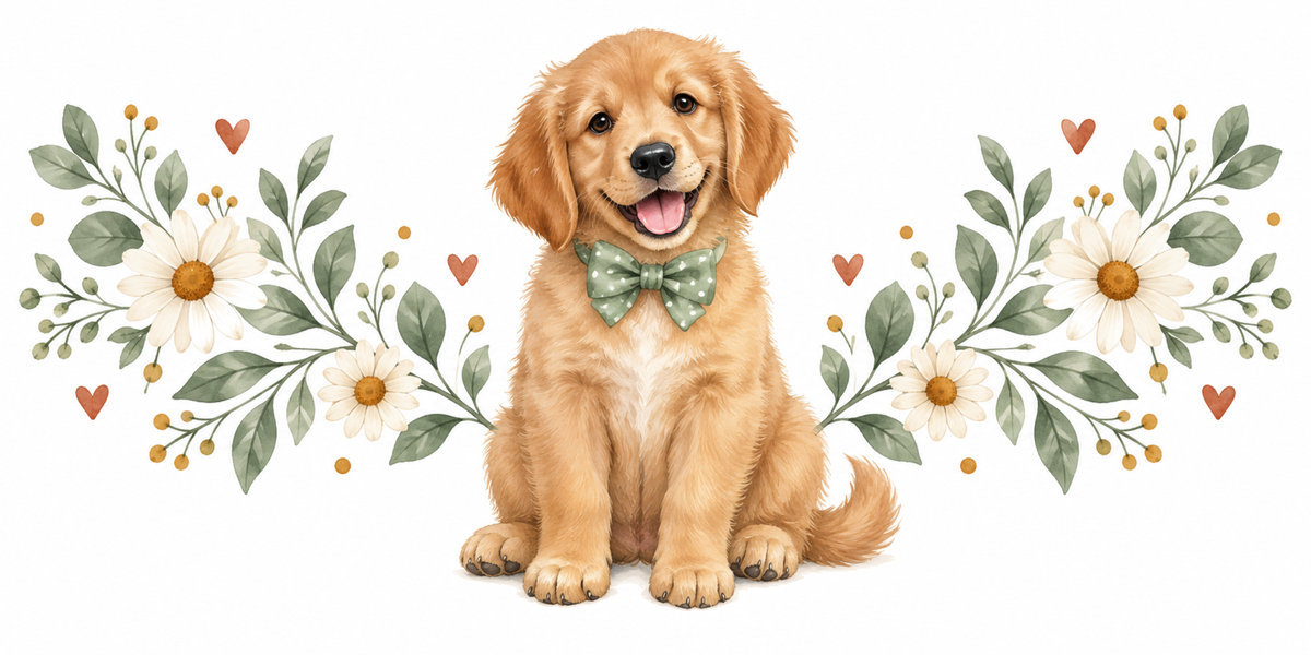 Visuel Chiot nœud à pois