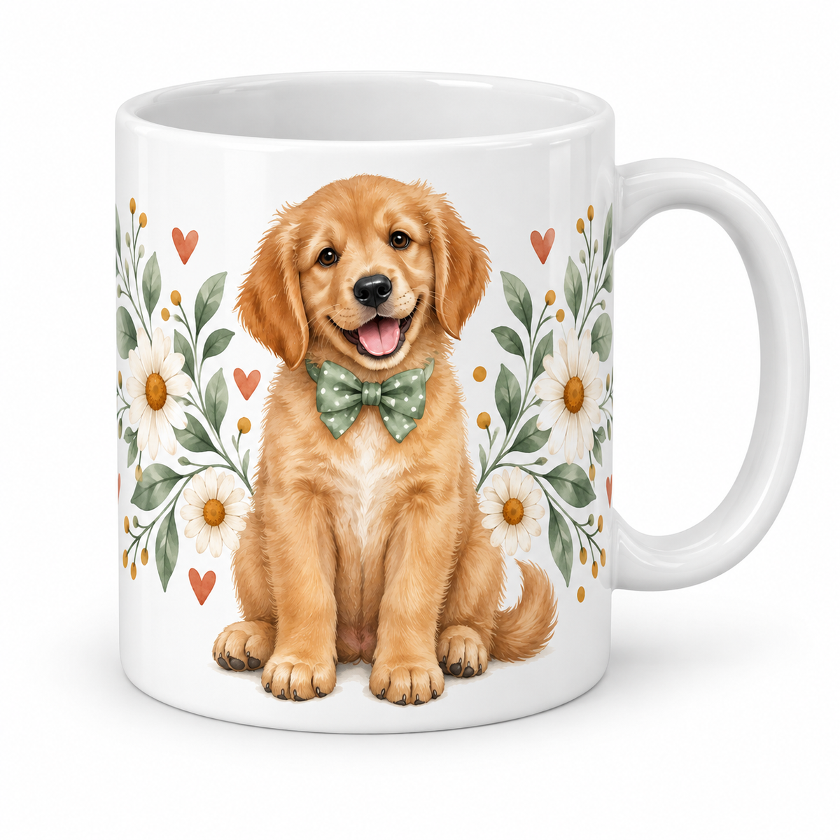 Mug Chiot au nœud à pois