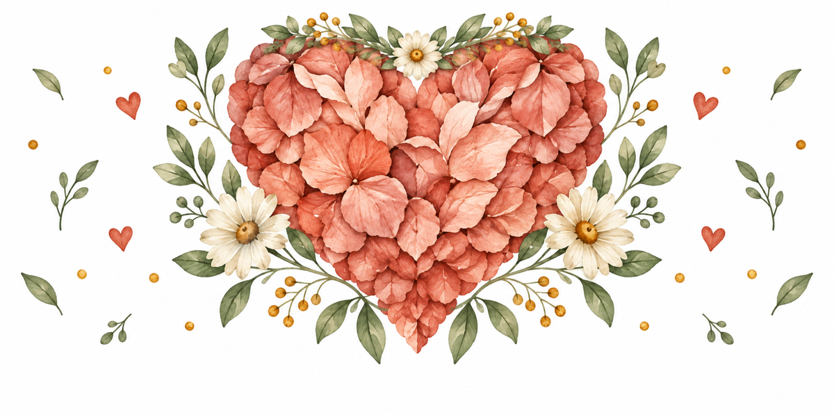 Visuel Cœur couronne fleurie