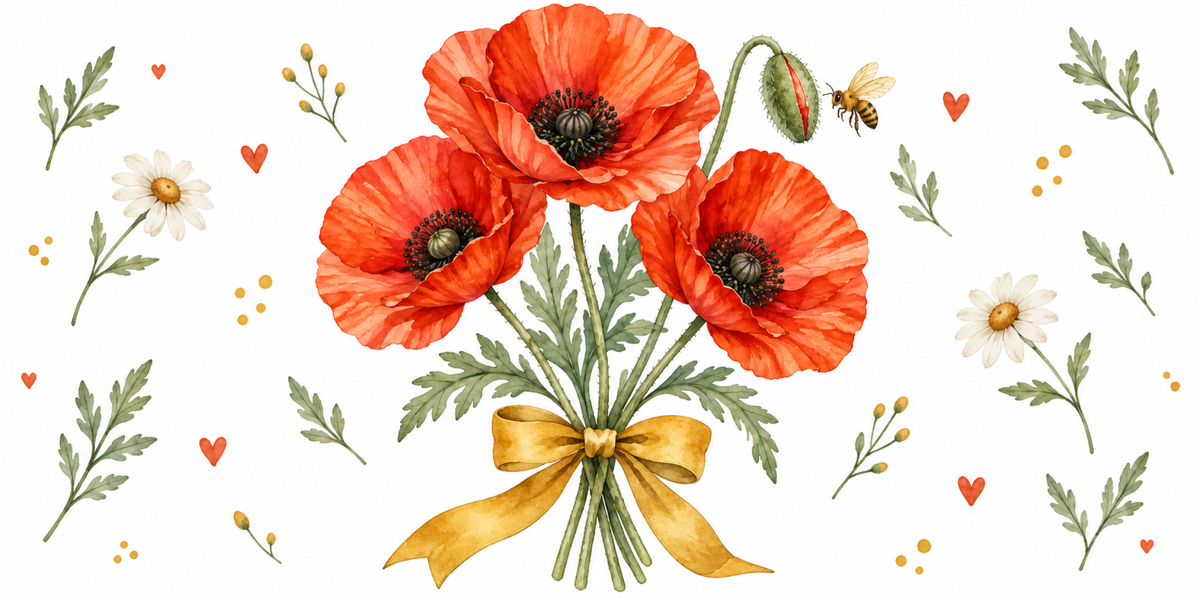 Visuel Coquelicot abeille