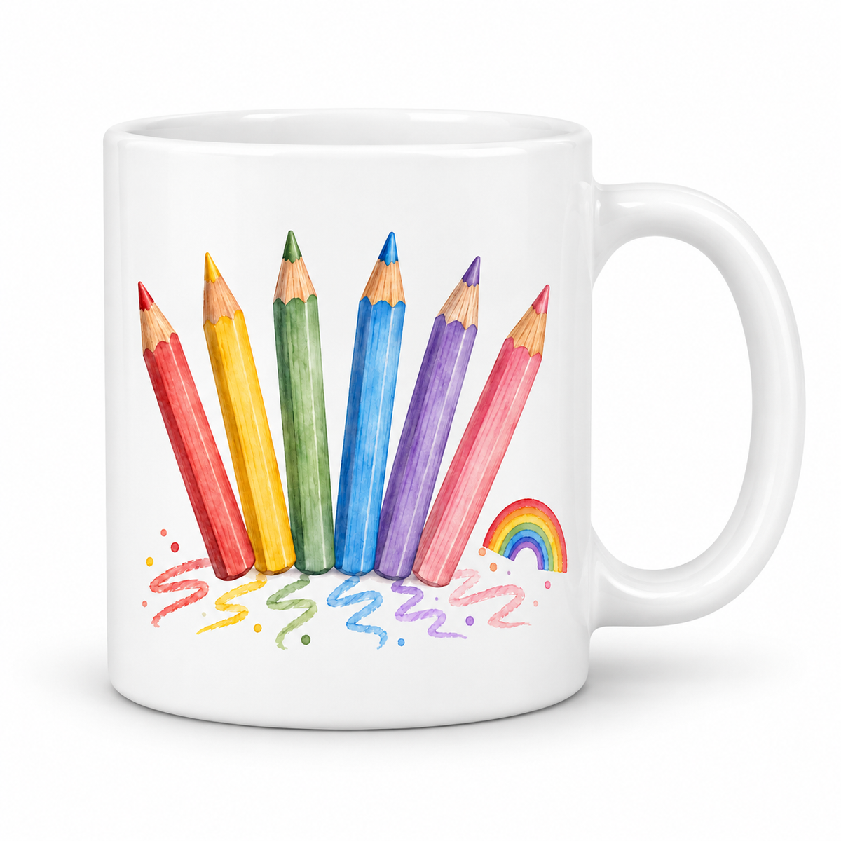 Mug Crayons de Couleur à l'arc-en-ciel