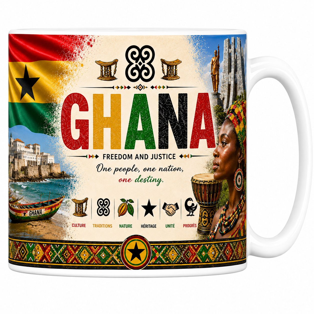 Mug Souvenir Ghana - Côte de l'Or & Traditions