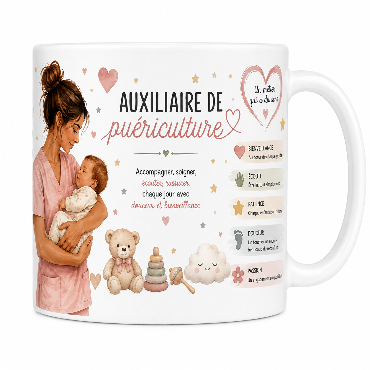 Mug Auxiliaire de Puériculture - Veiller sur les Tout-Petits