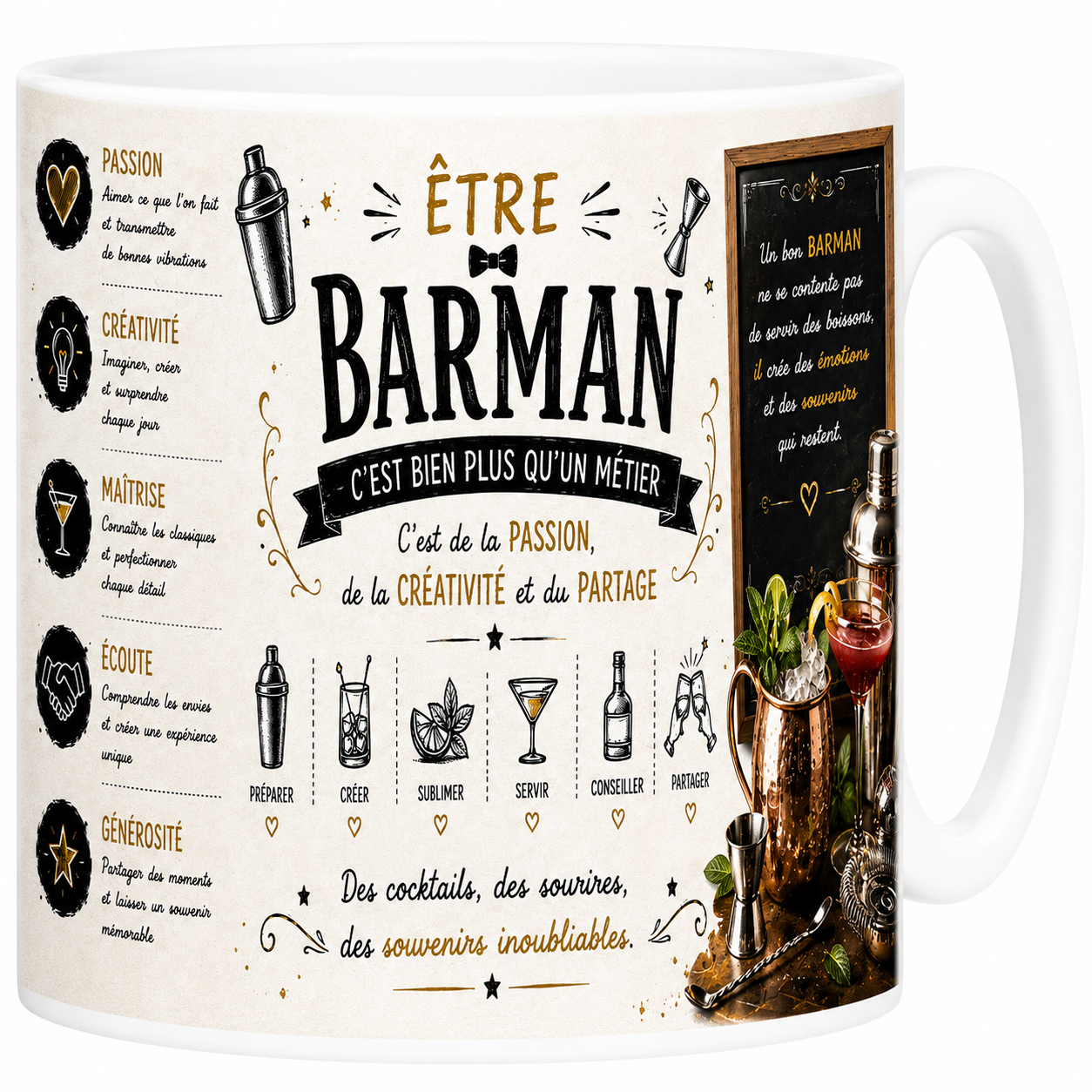 Mug Barman - Plus qu'un Métier, Une Vocation