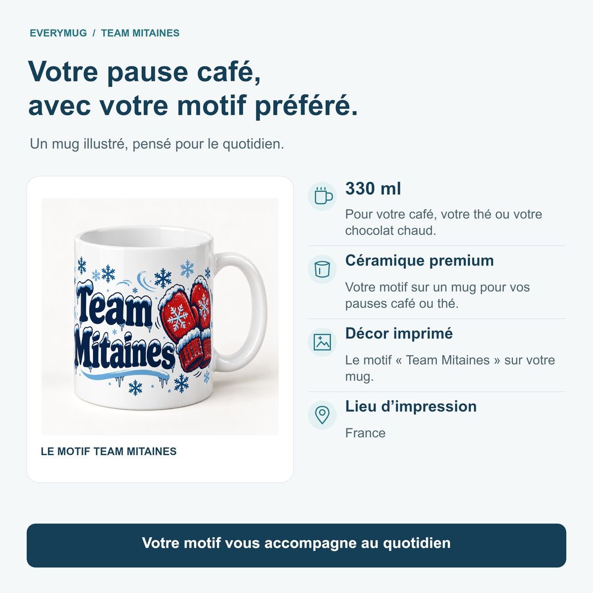 Mug Team Mitaines — caracteristiques
