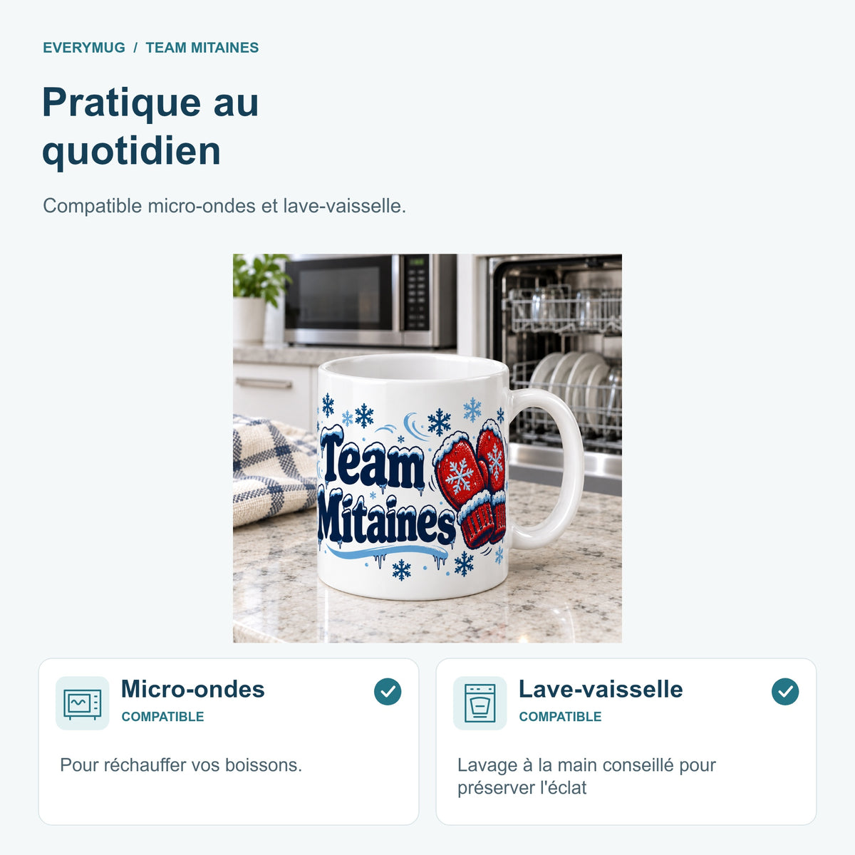 Mug Team Mitaines — micro-ondes-lave-vaisselle