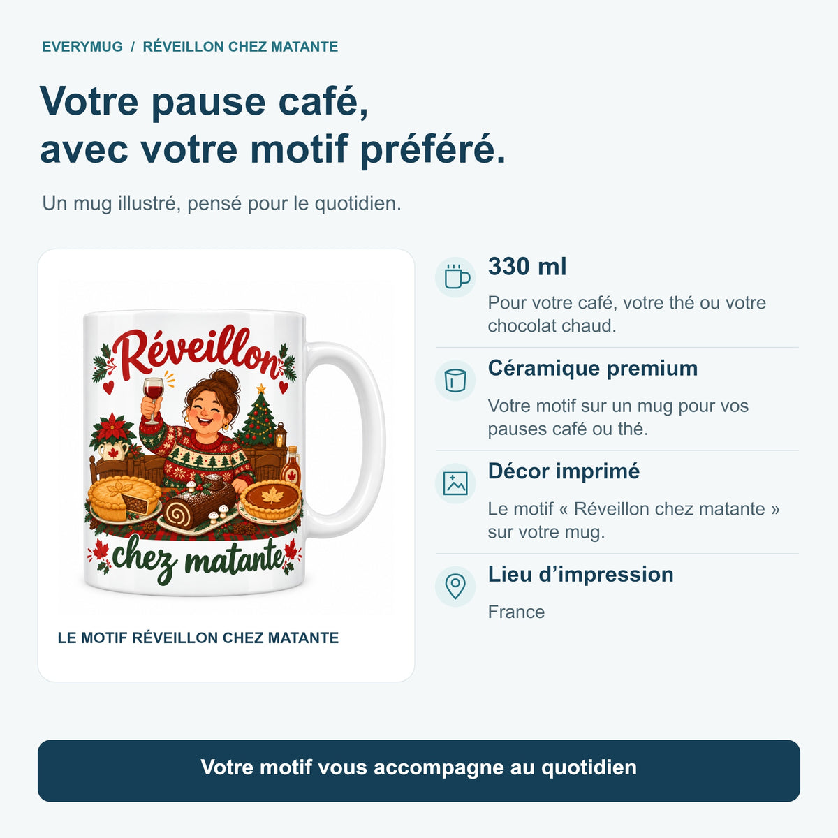 Mug Réveillon chez matante — caracteristiques