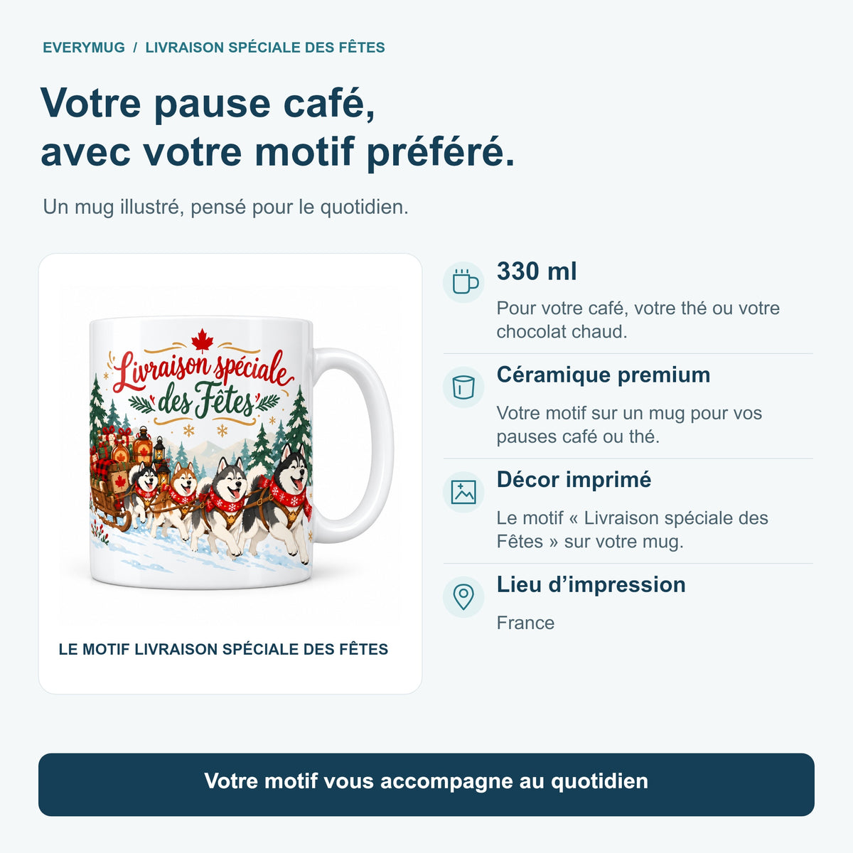 Mug Livraison spéciale des Fêtes — caracteristiques