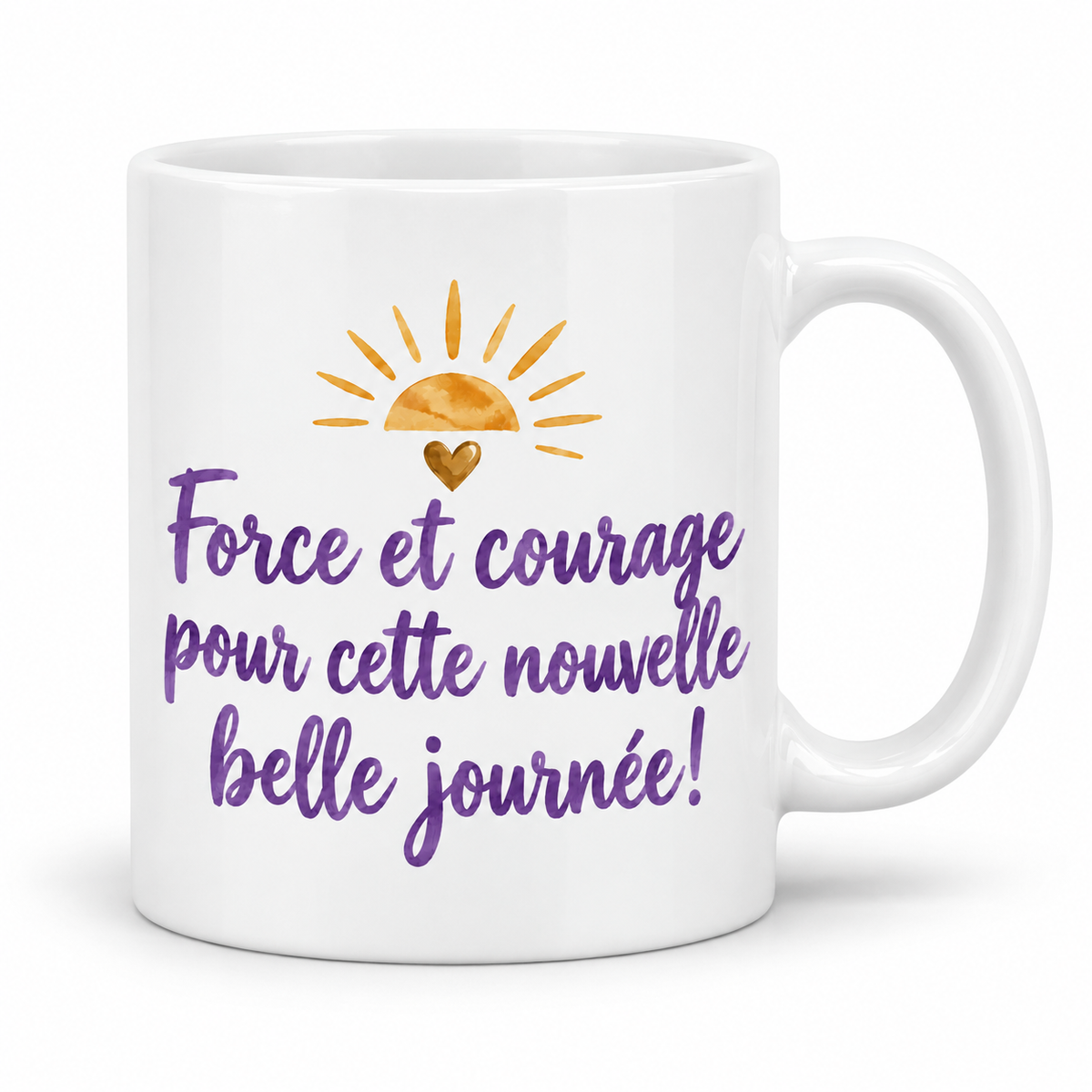 Mug Force et Courage lavande