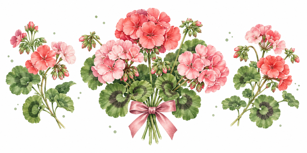 Visuel Géranium ruban rose
