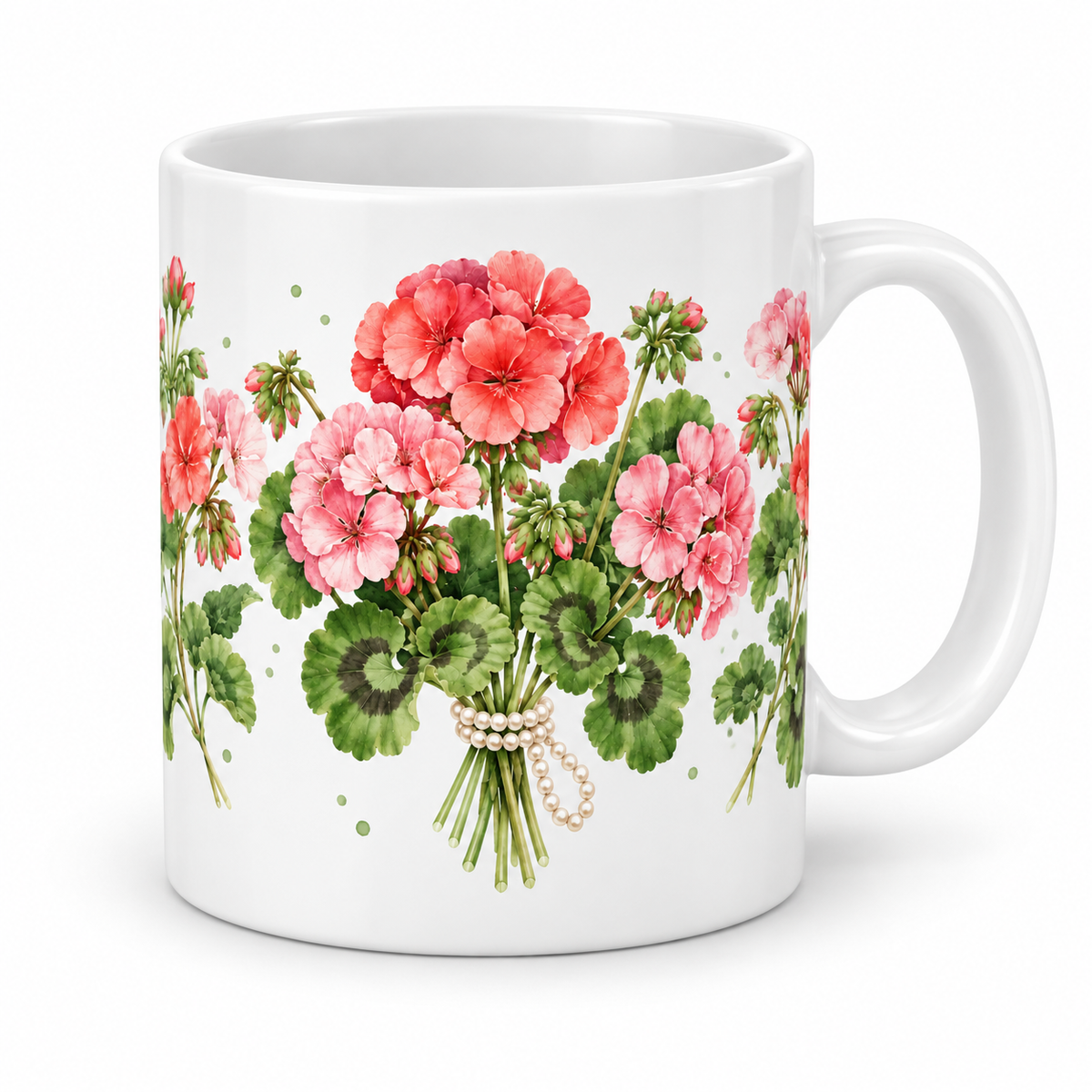 Mug Géranium collier de perles