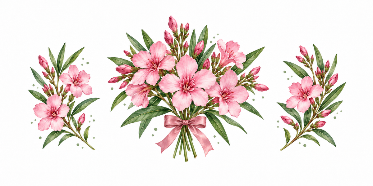 Visuel Laurier-Rose ruban rose