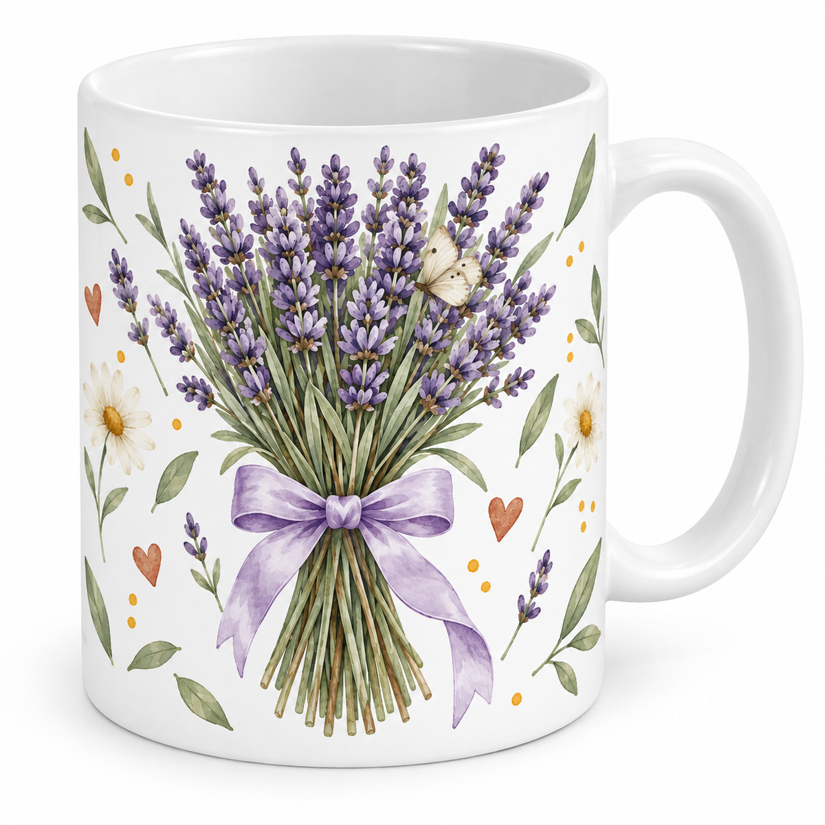 Mug Lavande au ruban violet