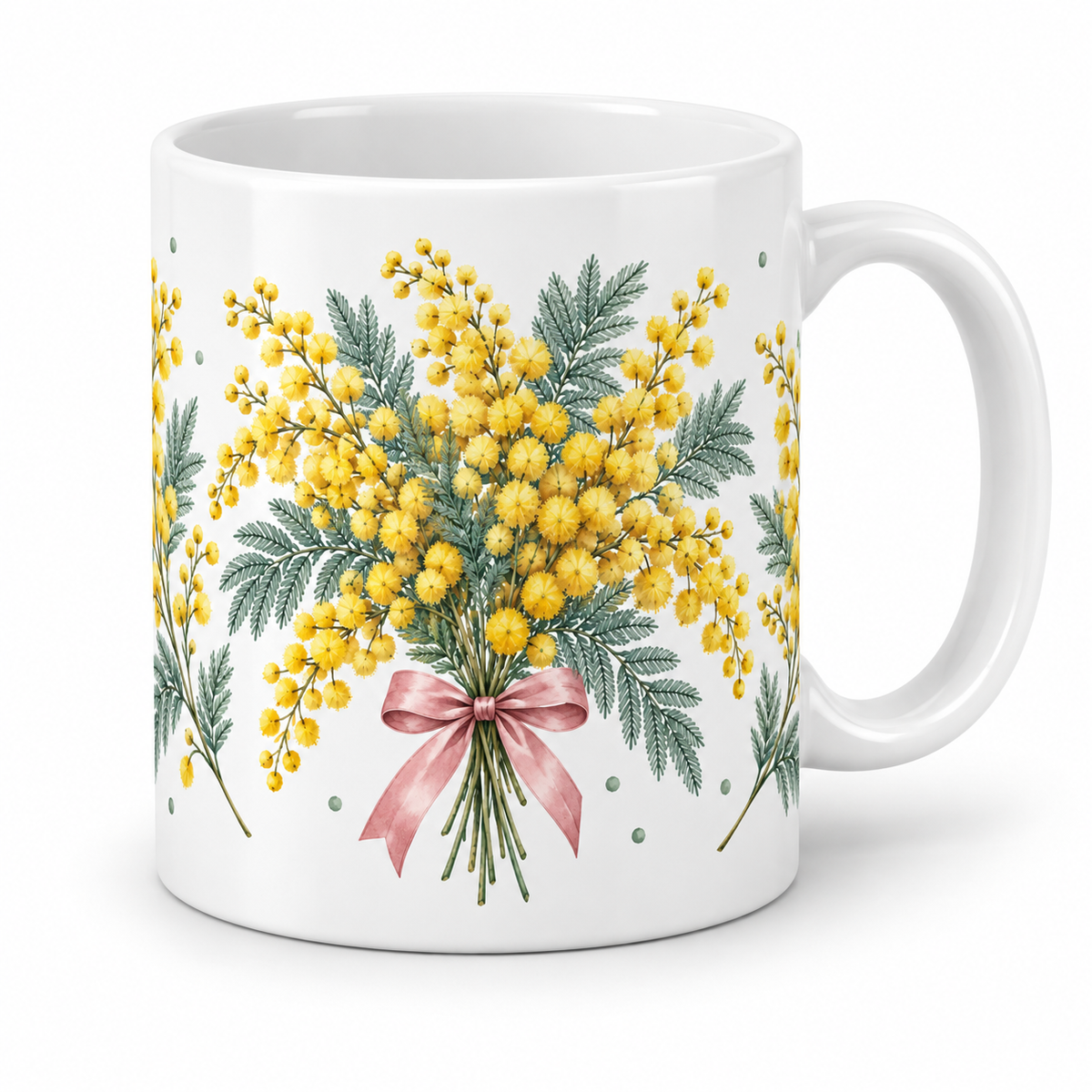 Mug Mimosa ruban rose