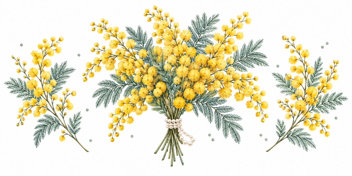 Visuel Mimosa collier de perles