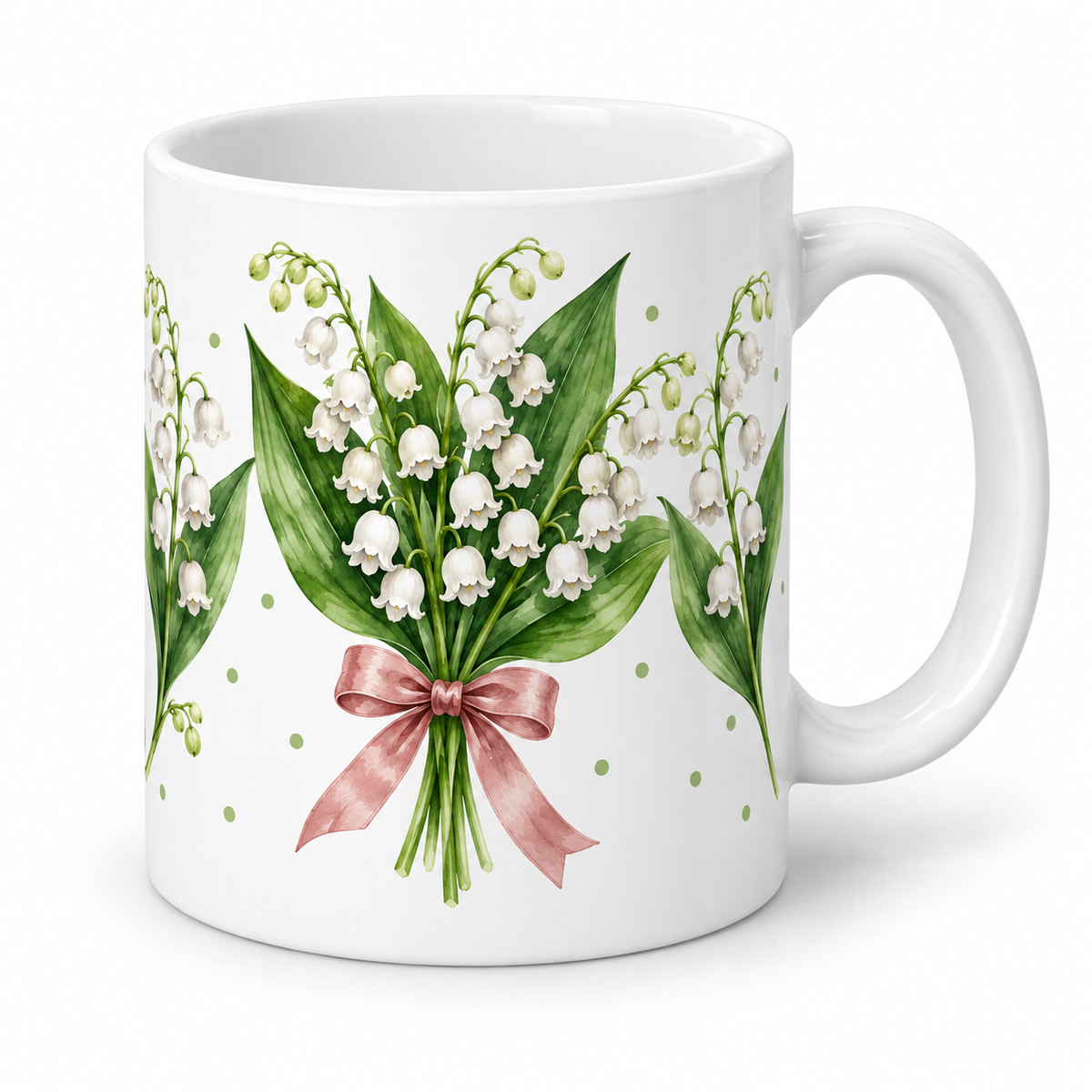 Mug Muguet ruban rose