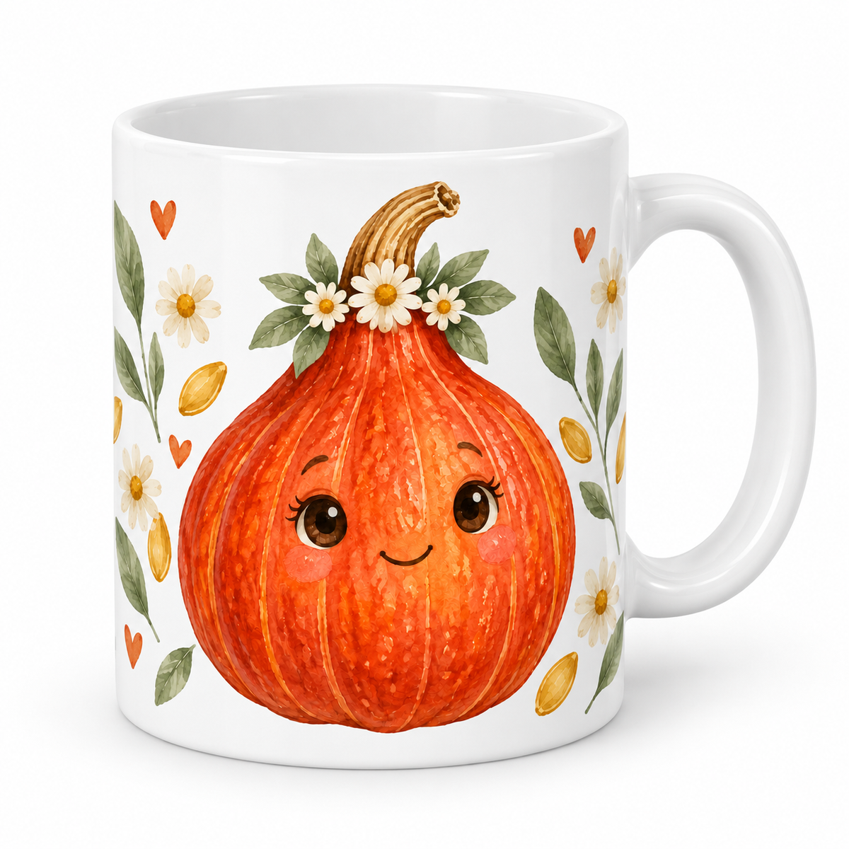 Mug Potimarron à la couronne de fleurs