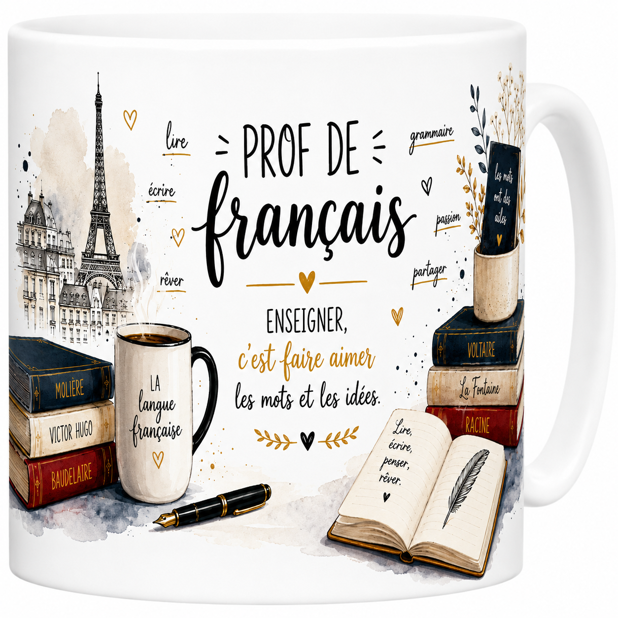 Mug Prof de Français - Plus qu'un Métier, Une Vocation