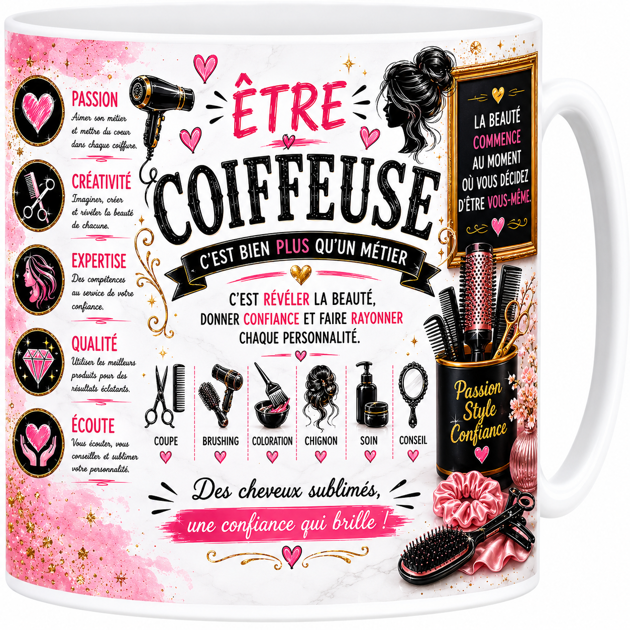 Mug Coiffeuse - Plus qu'un Métier, Une Vocation