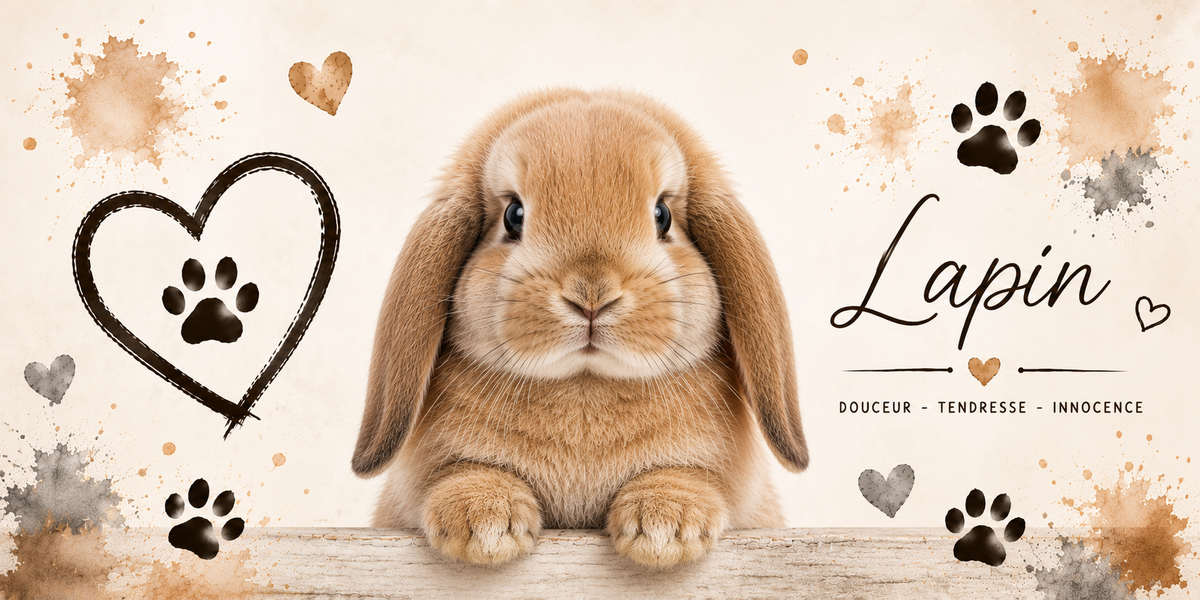 Design imprimé du mug Lapin, lapin en aquarelle, tout en douceur et innocence