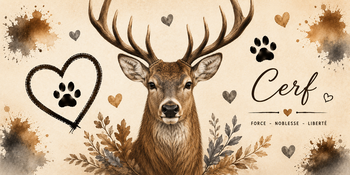 Design imprimé du mug Cerf, cerf en aquarelle, force et noblesse