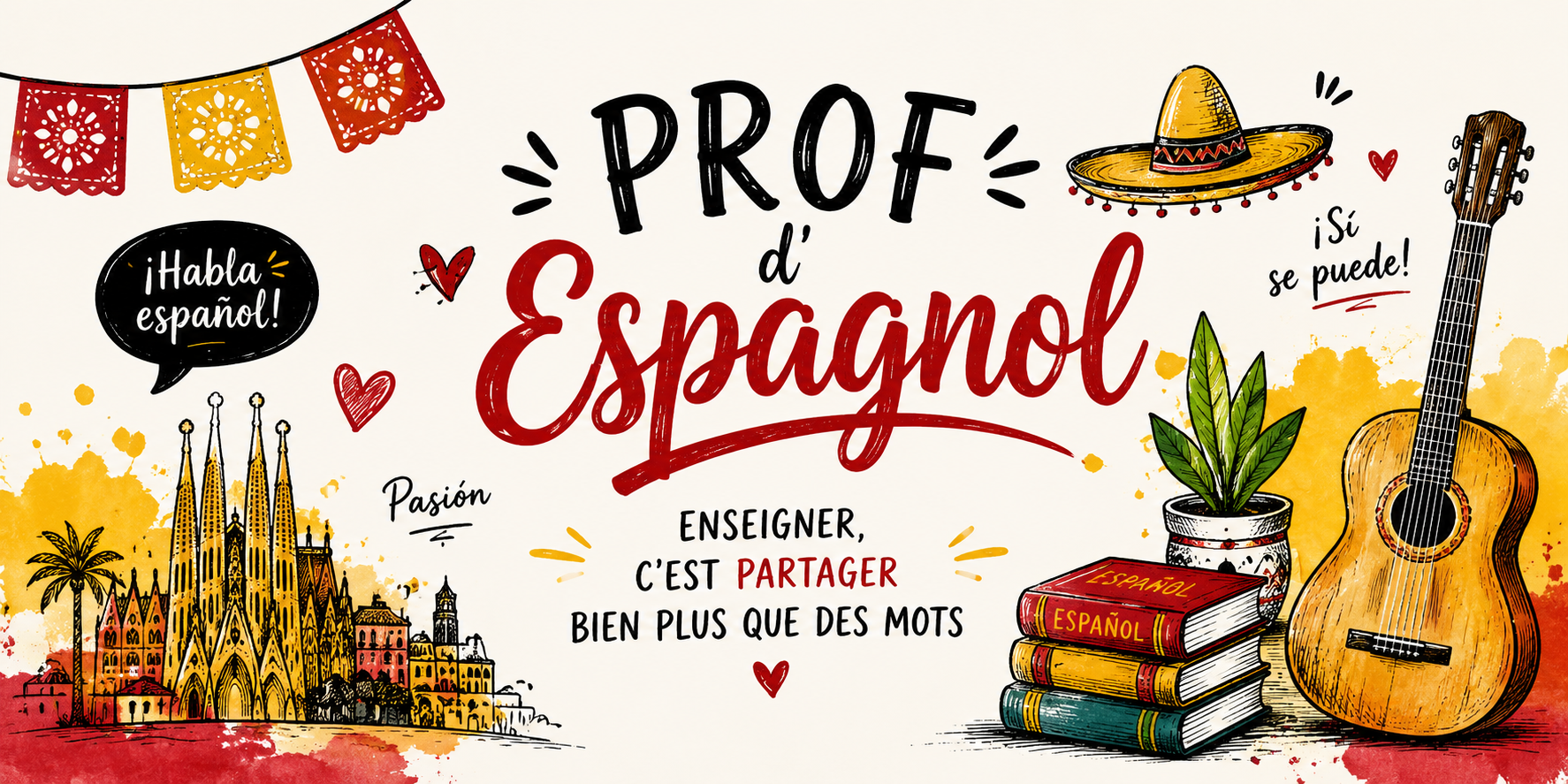 Mug Prof d'Espagnol - Plus qu'un Métier, Une Vocation