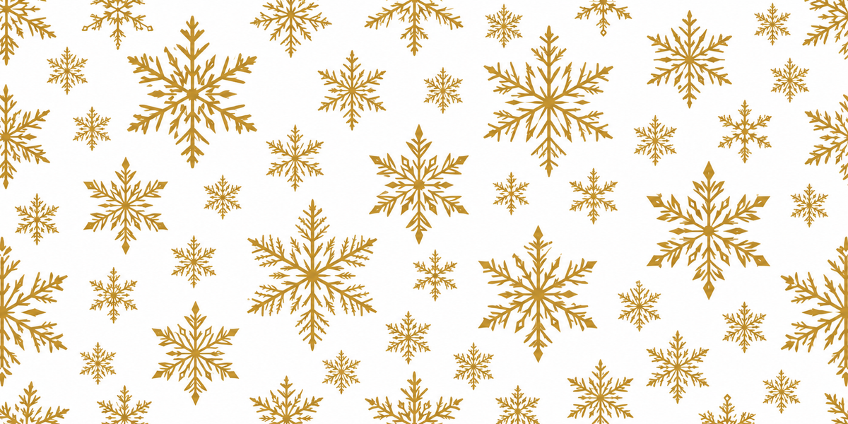 Visuel à plat du mug de Noël Flocons Dorés