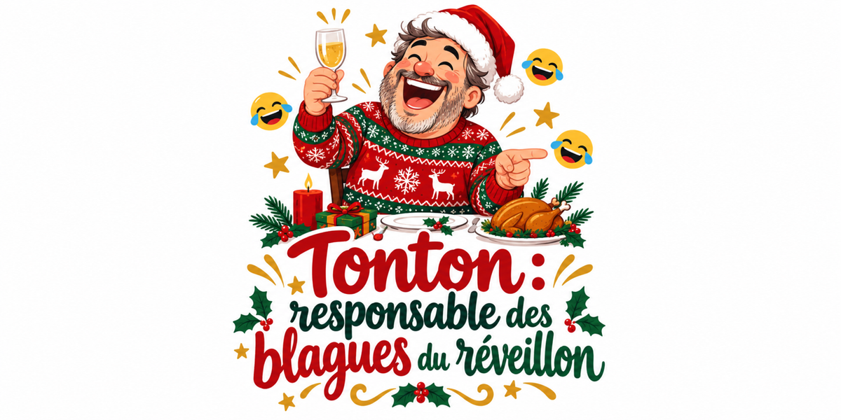 Visuel à plat du mug de Noël Tonton