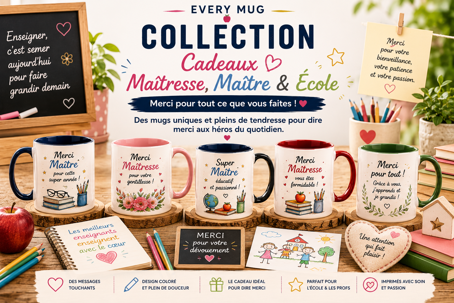 Cadeaux Maîtresse, Maître & École