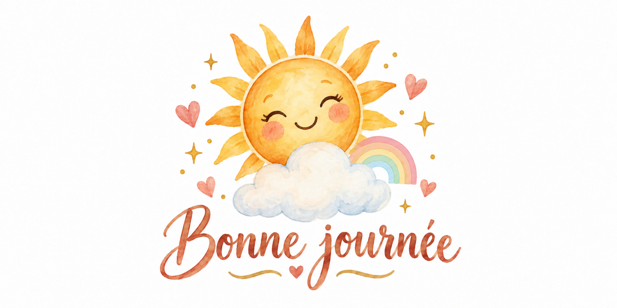 Visuel Bonne Journée arc-en-ciel