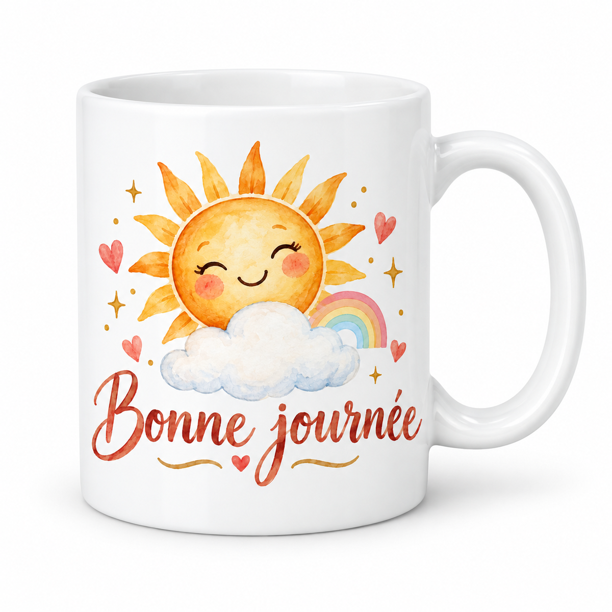 Mug Bonne Journée à l'arc-en-ciel