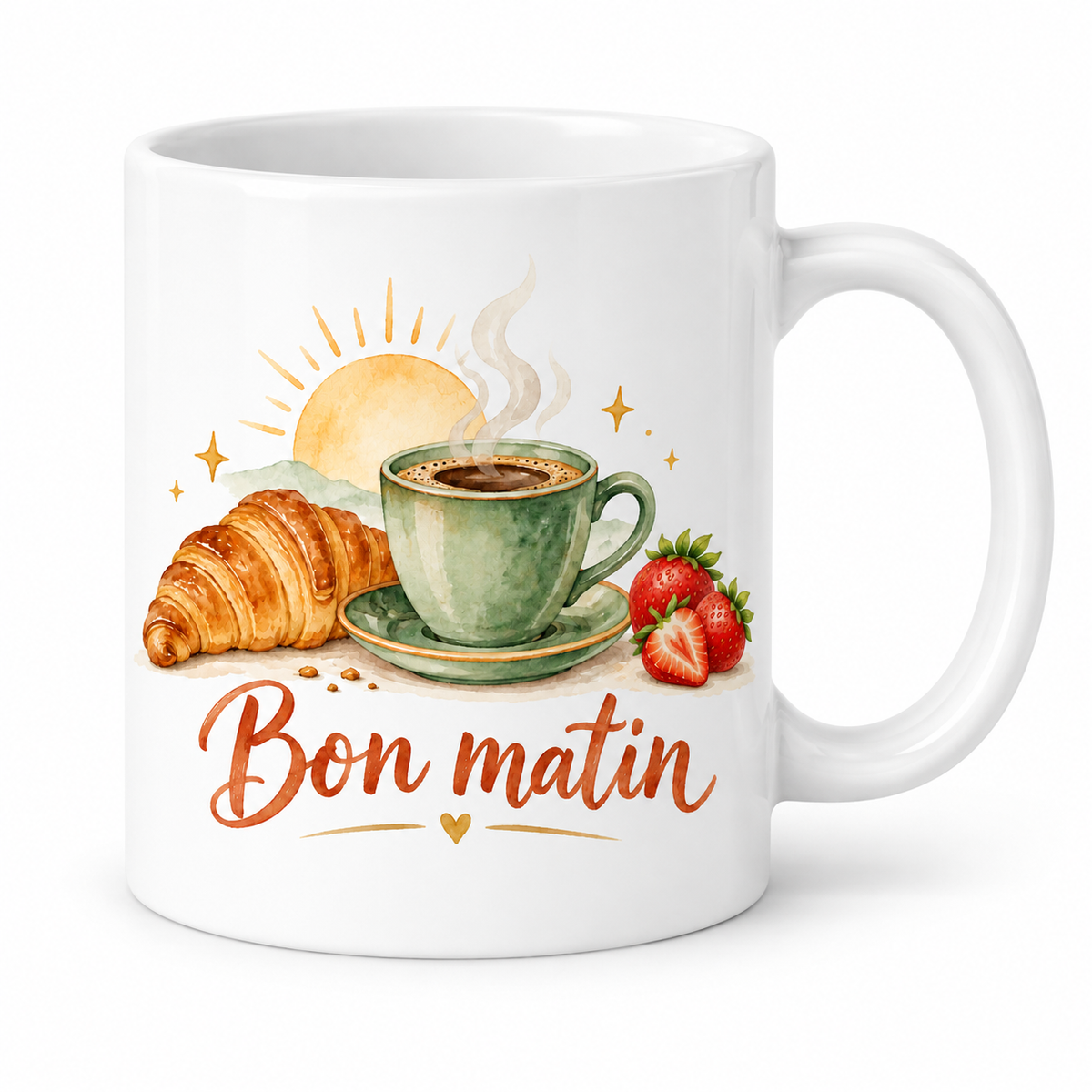 Mug Bon Matin aux fraises