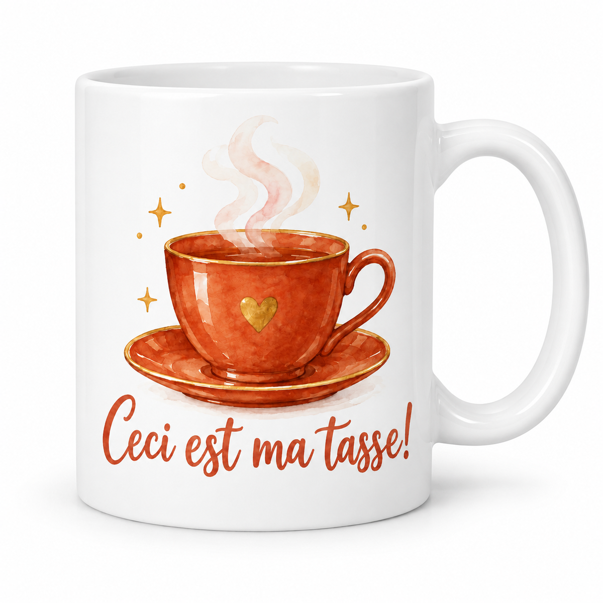 Mug Ceci Est Ma Tasse terracotta