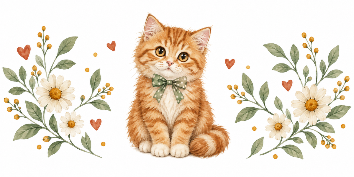 Visuel Chaton nœud à pois