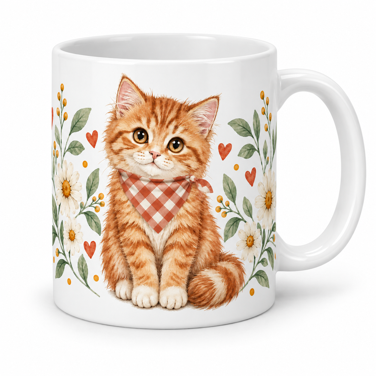 Mug Chaton au foulard vichy