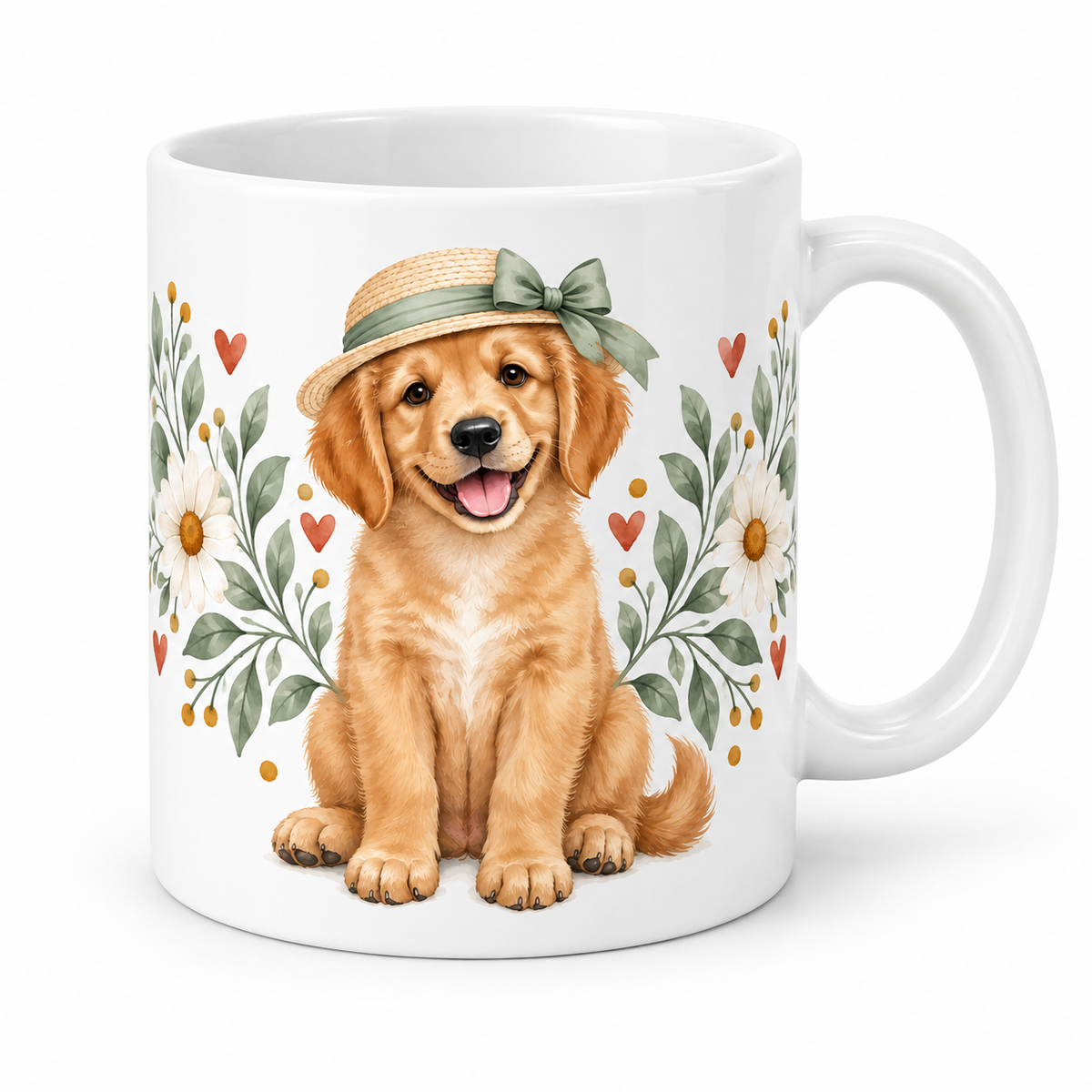 Mug Chiot au chapeau de paille