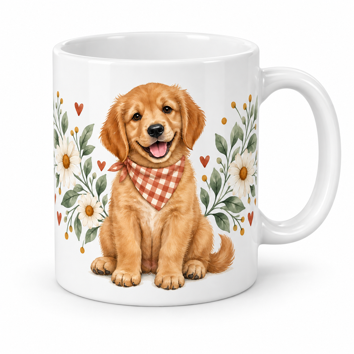 Mug Chiot au foulard vichy