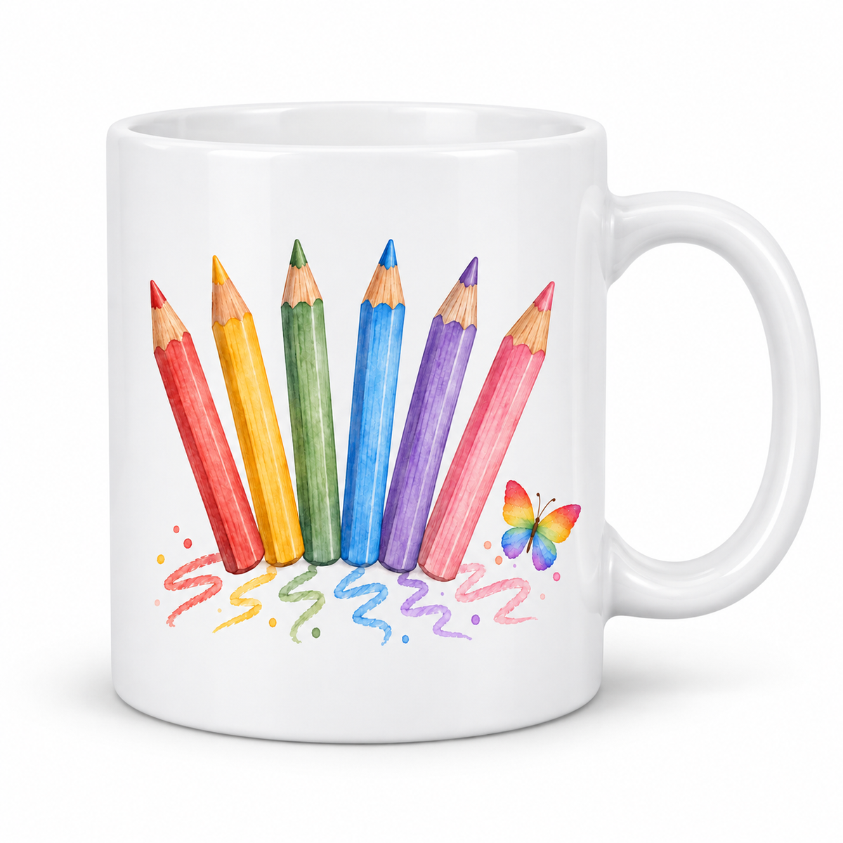Mug Crayons de Couleur au papillon