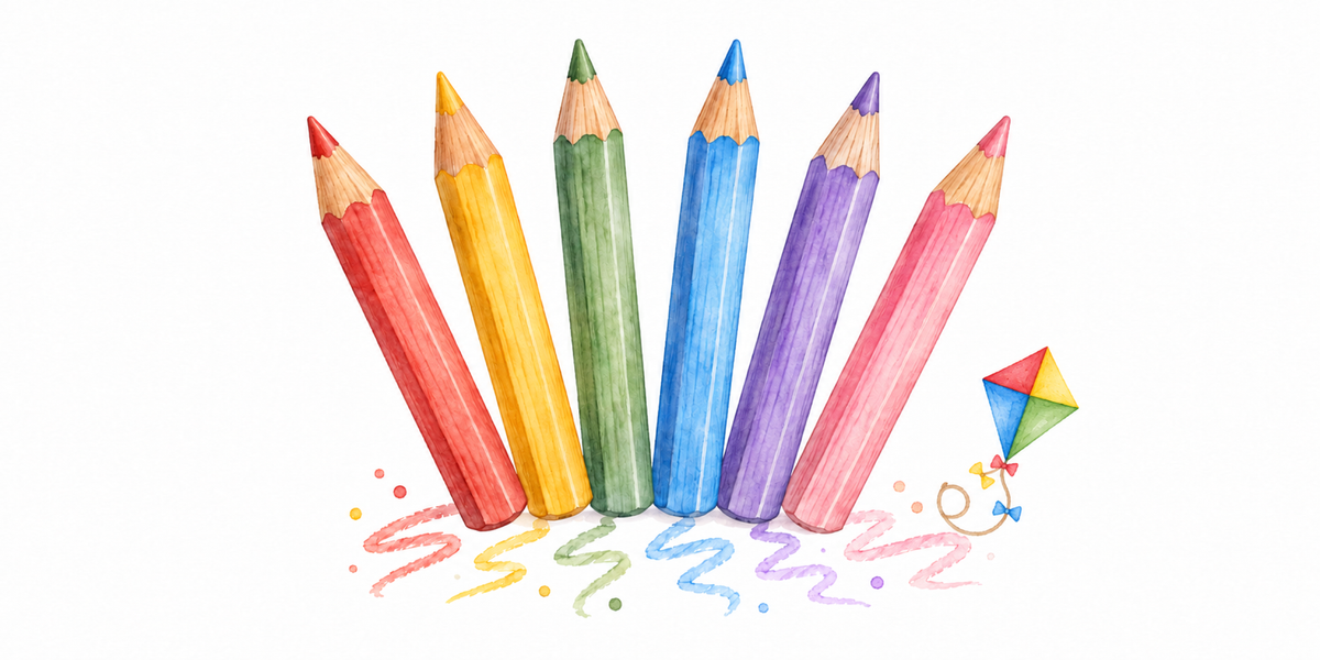 Visuel Crayons cerf-volant