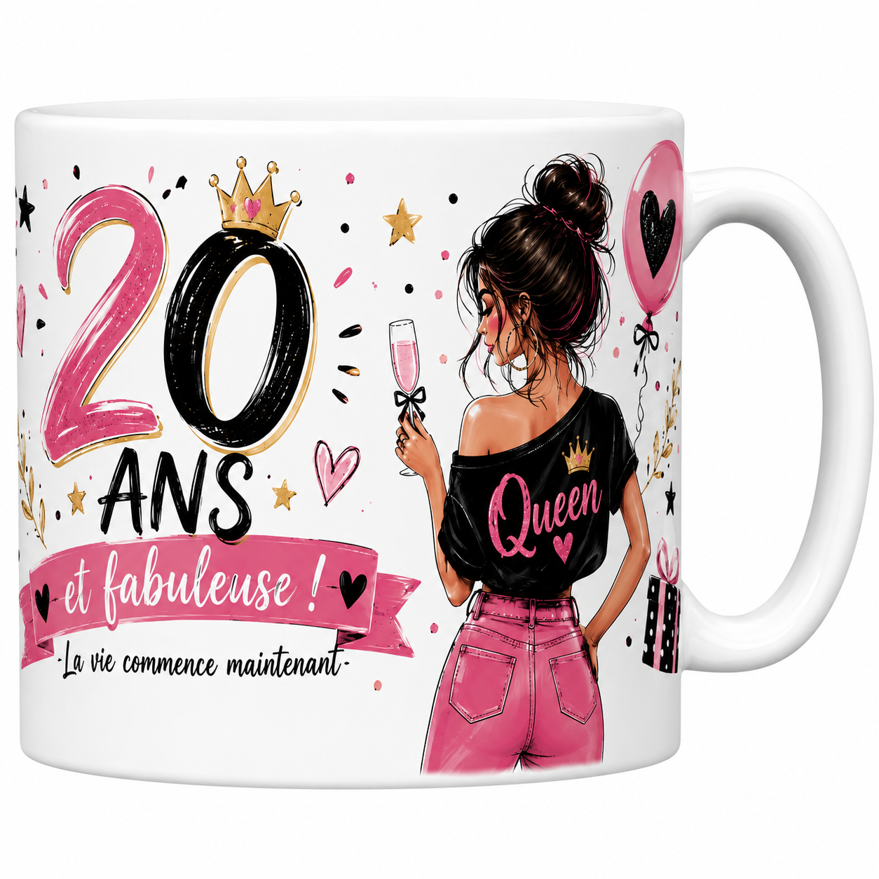 Mug 20 ans Femme - Et Fabuleuse, la Vie Commence Maintenant