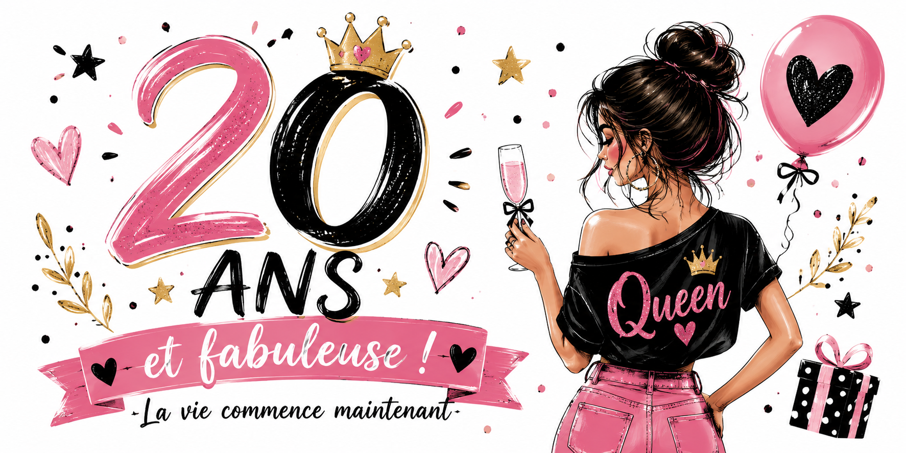Mug 20 ans Femme - Et Fabuleuse, la Vie Commence Maintenant