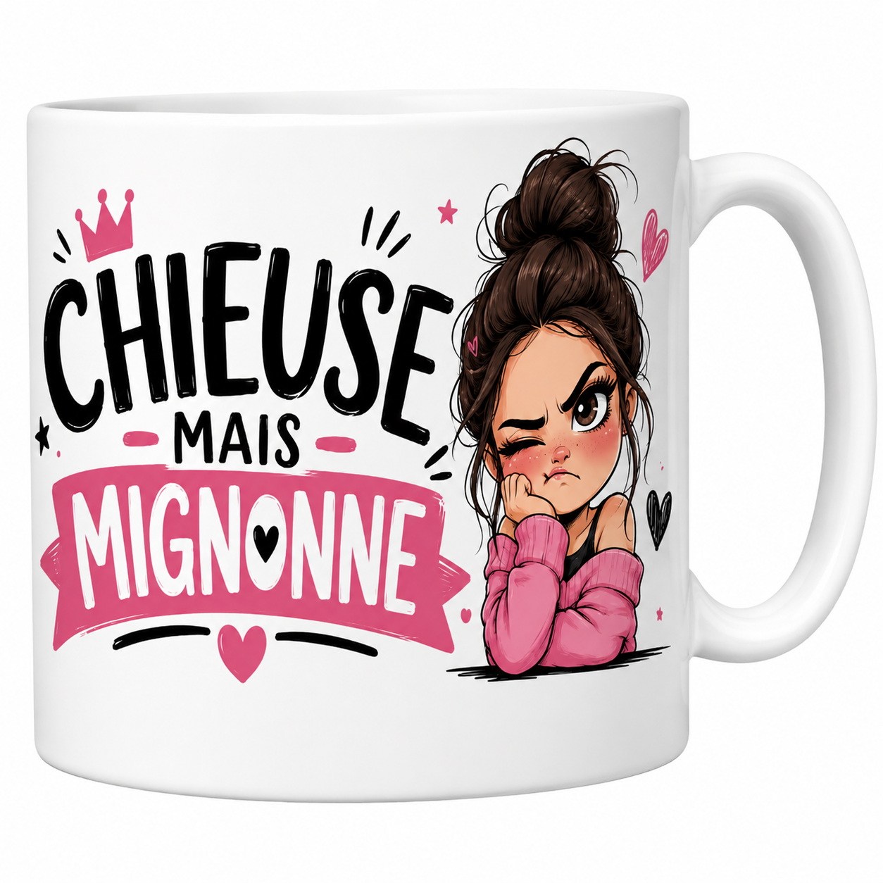 Mug Chieuse mais Mignonne - Humour Caractère Assumé