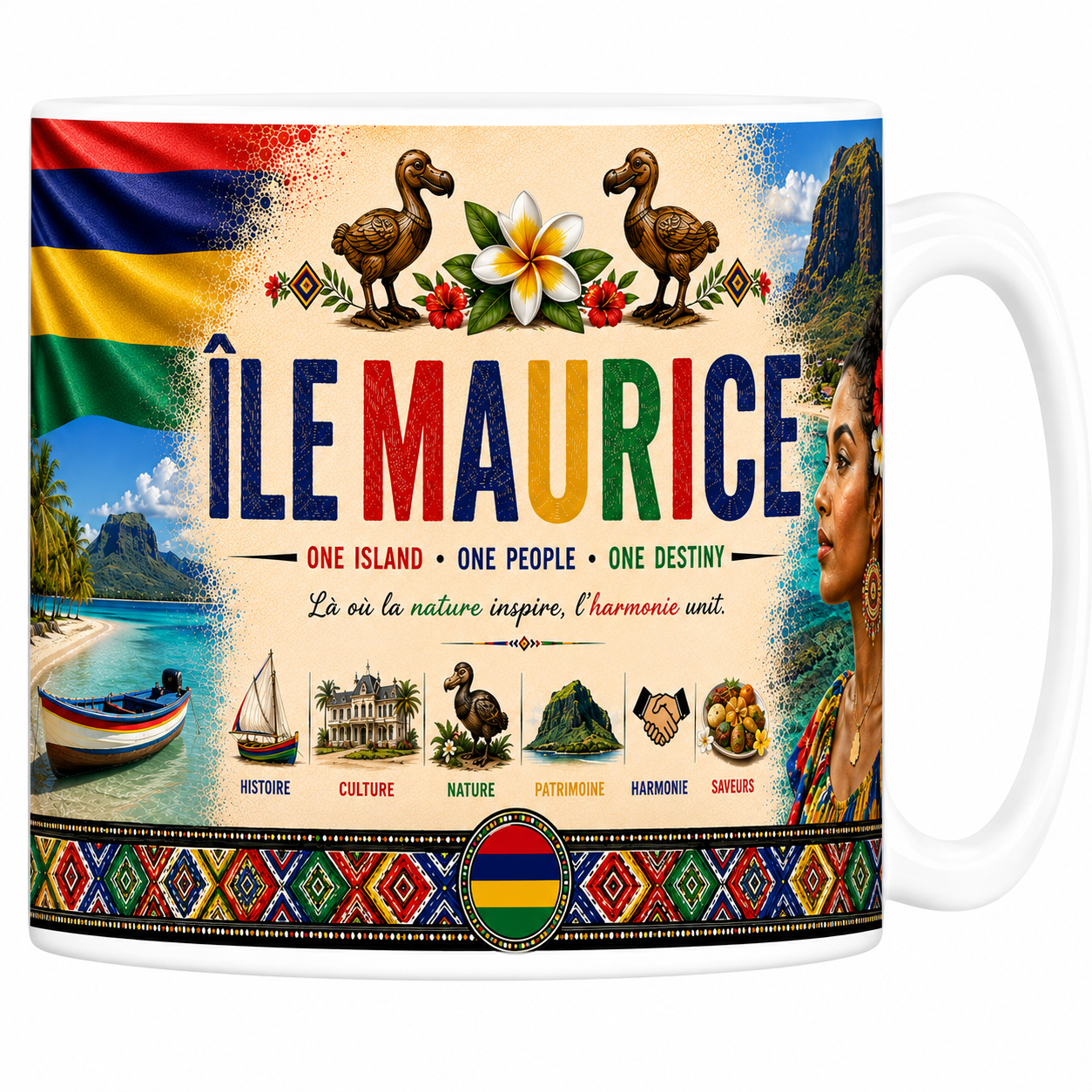 Mug Souvenir Île Maurice - Lagon & Paradis Tropical