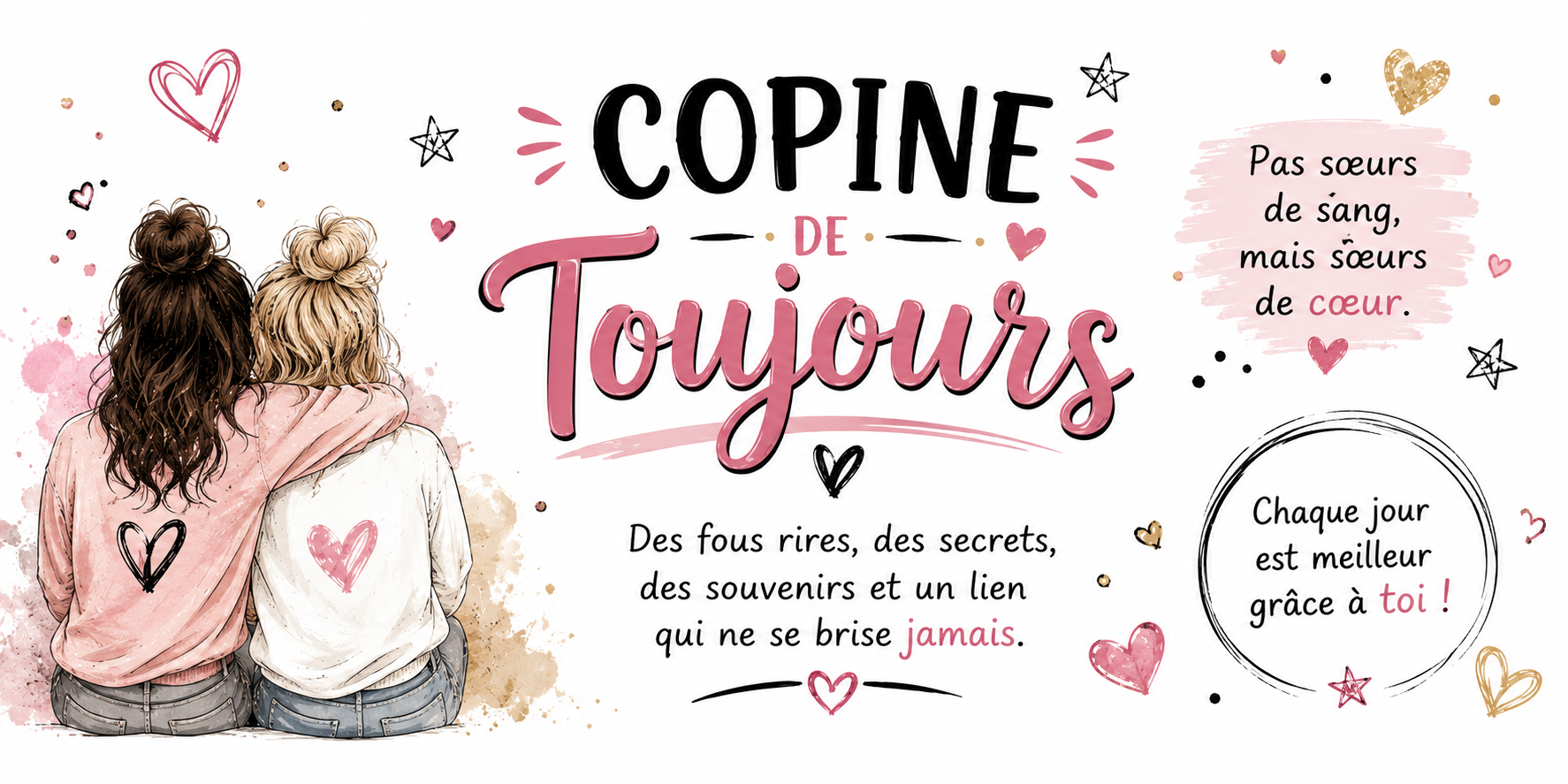Mug Copine de Toujours - Amie de Longue Date