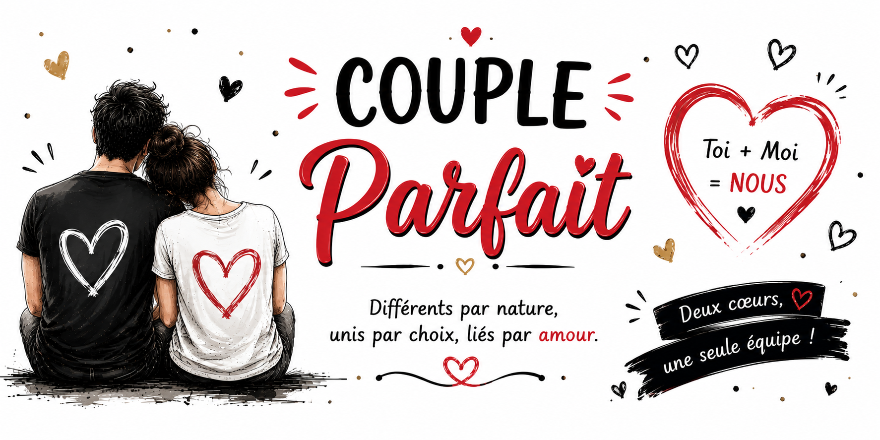 Mug Couple Parfait - Duo Indissociable