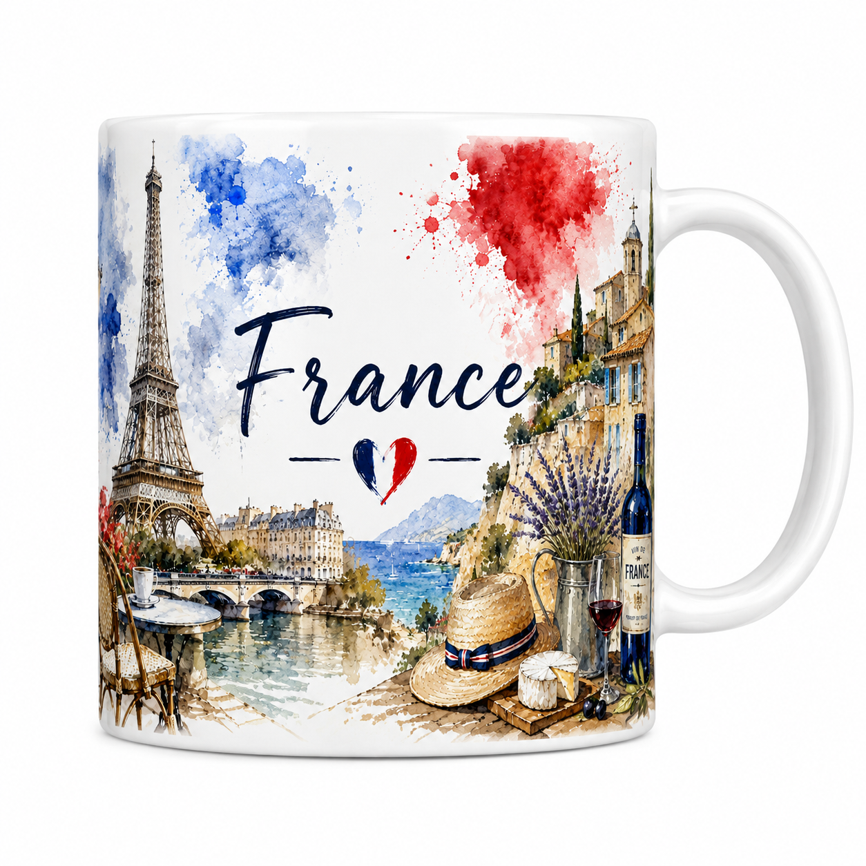 Mug France Aquarelle - L'Art de Vivre à la Française